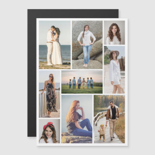 Create Your Own 9 Photo Collage Magnetic Card