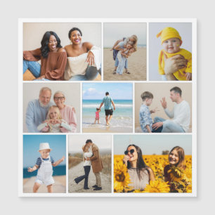 Create Your Own 9 Photo Collage Magnetic Card