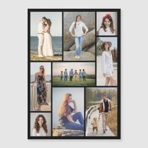 Create Your Own 9 Photo Collage Magnetic Card