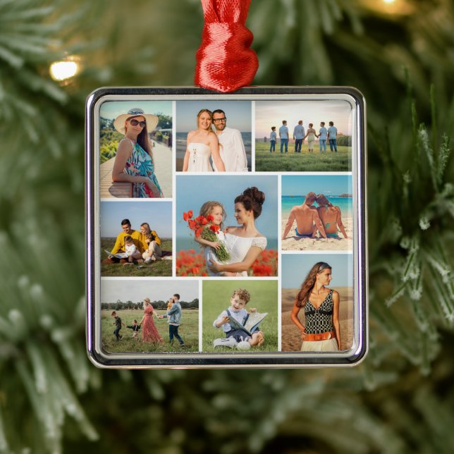 Create Your Own 9 Photo Collage Metal Tree Decoration (Tree)