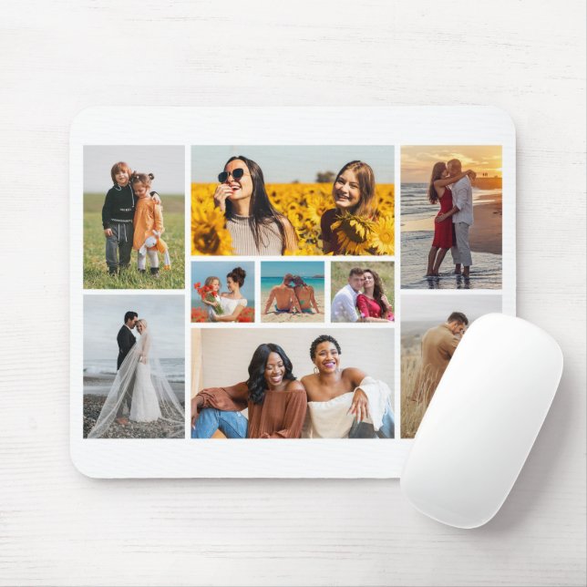 Create Your Own 9 Photo Collage Mouse Pad (With Mouse)