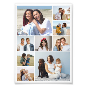 Create Your Own 9 Photo Collage Photo Enlargement Print