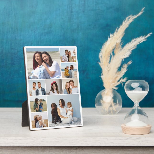 Create Your Own 9 Photo Collage Plaque (Side)