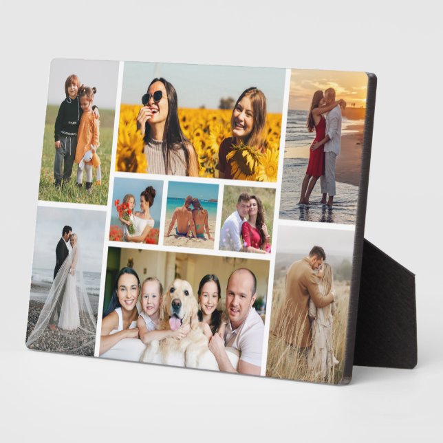 Create Your Own 9 Photo Collage Plaque (Side)