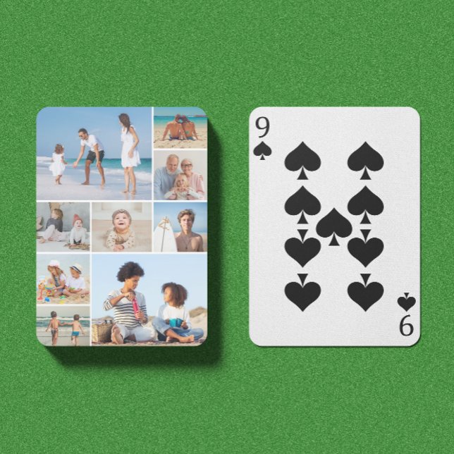 Create Your Own 9 Photo Collage Playing Cards (9 Photo Collage Playing Cards)