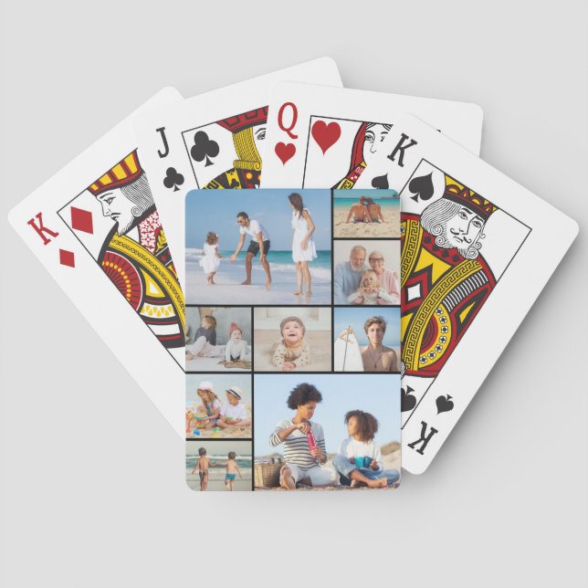 Create Your Own 9 Photo Collage Playing Cards (Back)