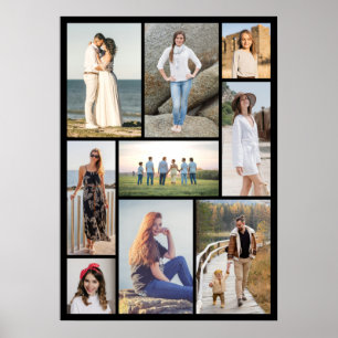 Create Your Own 9 Photo Collage Poster
