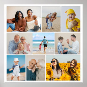 Create Your Own 9 Photo Collage Poster