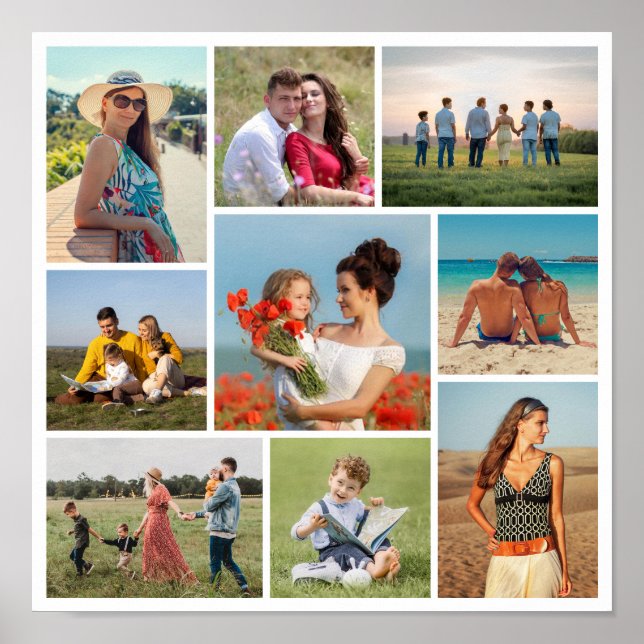 Create Your Own 9 Photo Collage Poster (Front)