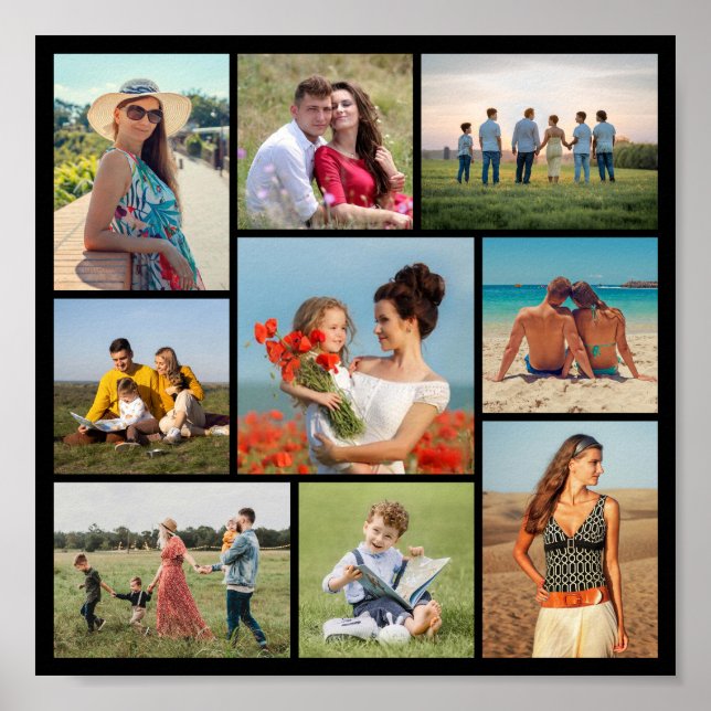 Create Your Own 9 Photo Collage Poster (Front)