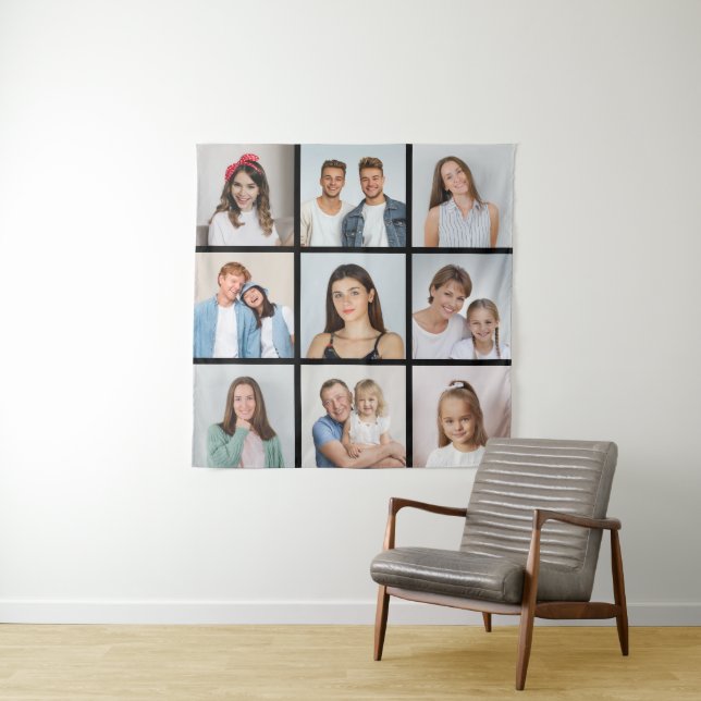 Create Your Own 9 Photo Collage Tapestry (In Situ)