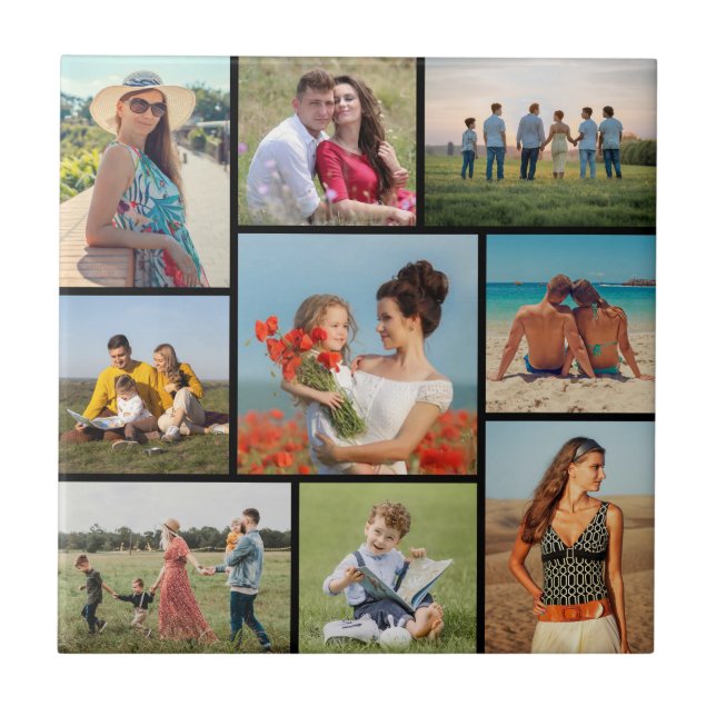 Create Your Own 9 Photo Collage Tile (Front)