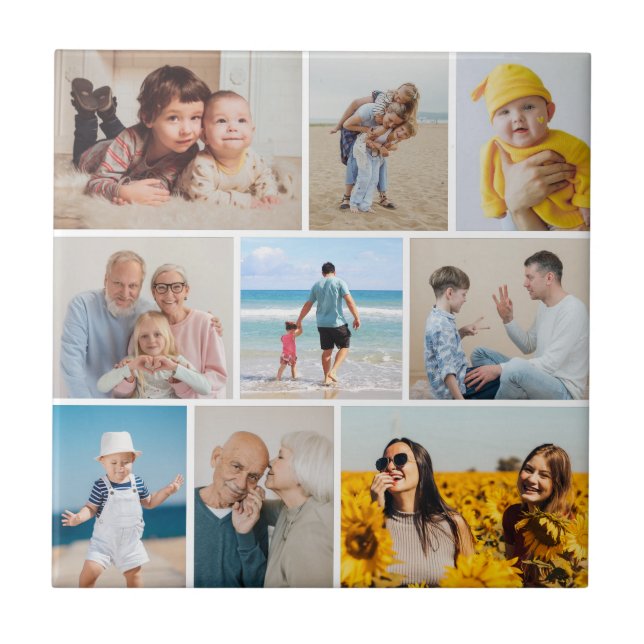 Create Your Own 9 Photo Collage Tile (Front)