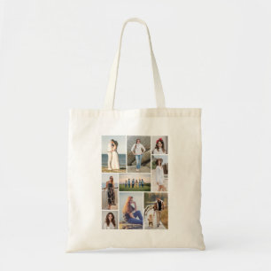 Create Your Own 9 Photo Collage Tote Bag