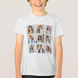 Create Your Own 9 Photo Collage Tri-Blend Shirt