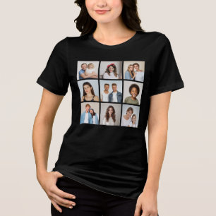 Create Your Own 9 Photo Collage Tri-Blend Shirt