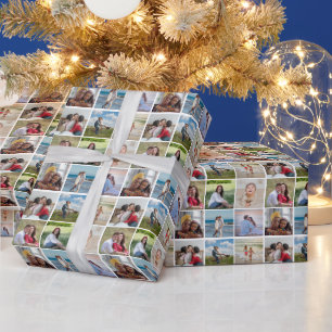 Create Your Own 9 Photo Collage Wrapping Paper