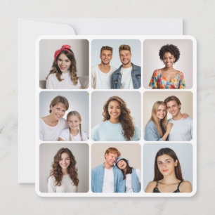 Create Your Own 9 Rounded Corners Photo Collage Card