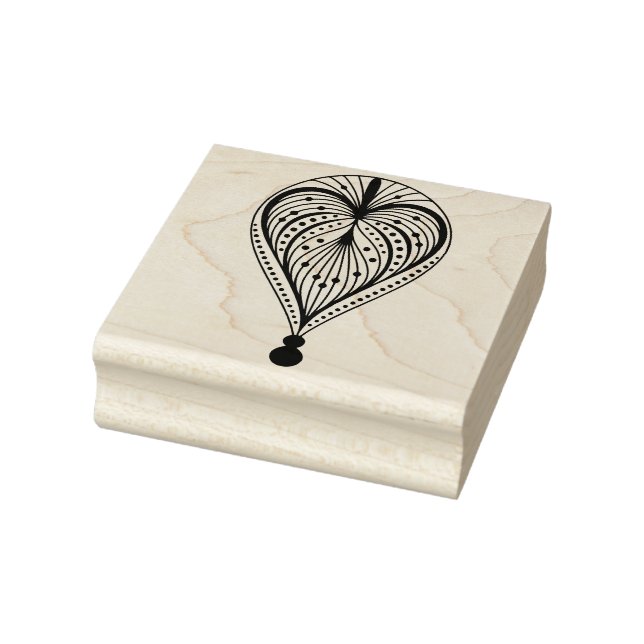 Create Your Own Abstract Heart Petal Balloon Rubber Stamp (Stamp)