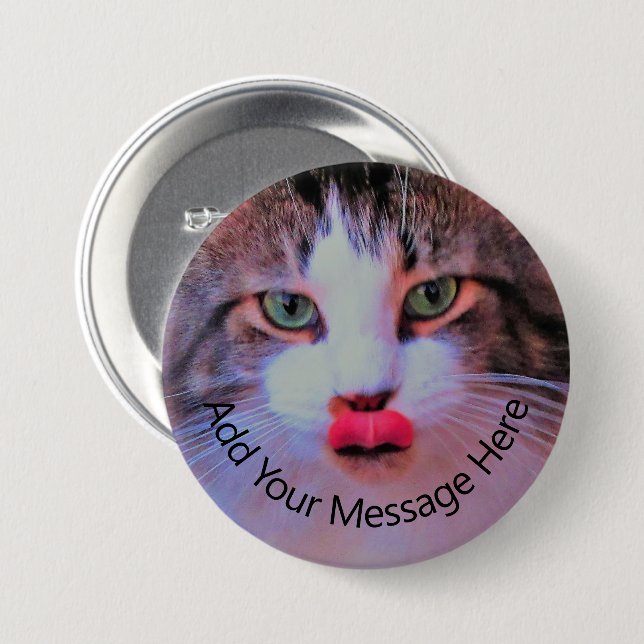 Create Your Own Add Photo Personalise Custom Text 7.5 Cm Round Badge (Front & Back)