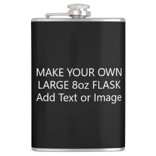 Create Your Own Add Text or Photo Large 8oz Hip Flask