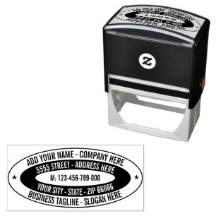 Create Your Own Address Colour Oval Stamp Template