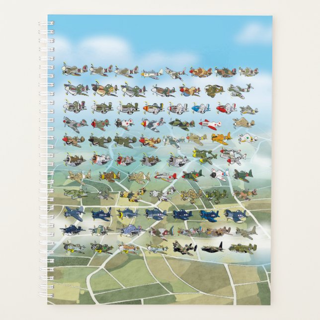 create your own aeroplane caricature planner (Front)