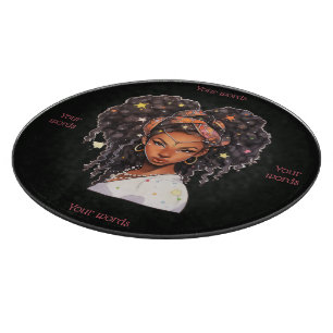 Create Your Own African American Woman Virgo Cutting Board