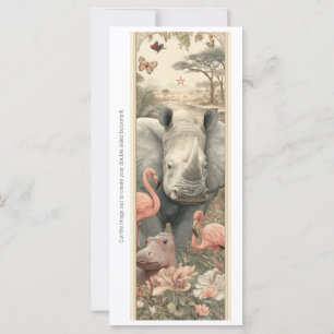 Create Your Own African Animals Bookmark Card