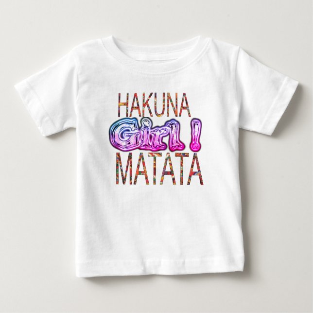 Create Your Own African Girl Colours Hakuna Matata Baby T-Shirt (Front)