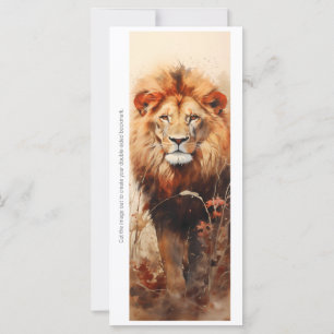 Create Your Own African Lion Bookmark Card