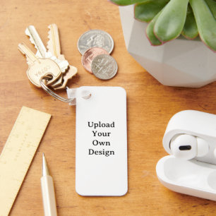 Create Your Own Aluminium Rectangle 1.25" x 3" Key Ring