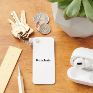 Create Your Own Aluminium Rectangle 1.25" x 3" Key Ring