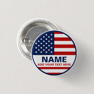 Create Your Own American Flag Election 3 Cm Round Badge