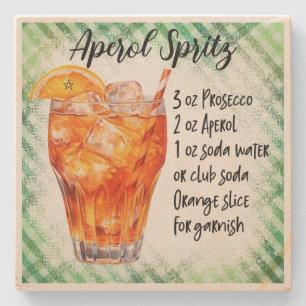 Create Your Own Aperol Spritz Cocktail Recipe Stone Coaster