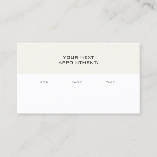 Create Your Own Appointment Reminder Stylish Plain (Front)
