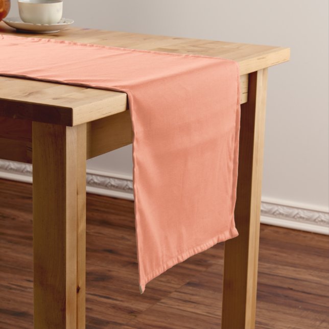 Create Your Own Apricot Solid Colour Blank Templat Short Table Runner (In Situ)