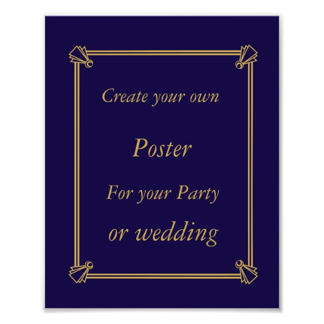 Create your Own Art Deco Photo poster (Front)