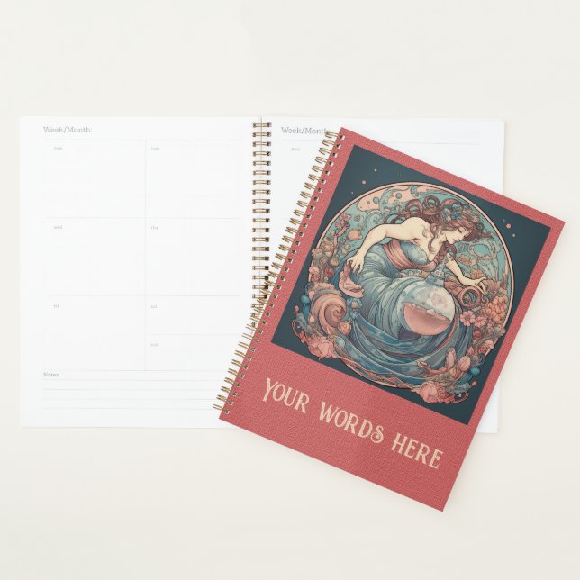 Create Your Own Art Nouveau Aquarius Zodiac Planner (Display)