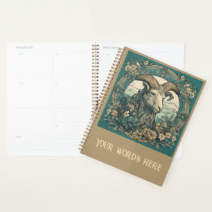 Create Your Own Art Nouveau Capricorn Zodiac Planner