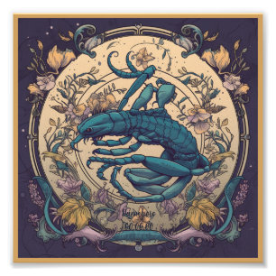Create Your Own Art Nouveau Scorpio Zodiac Photo Print