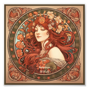 Create Your Own Art Nouveau Virgo Zodiac Photo Print