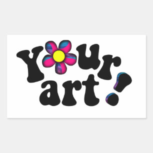 Create your own artistic bookplate or nametag rectangular sticker