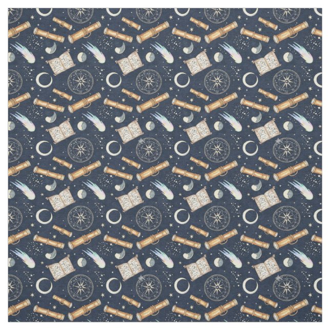 Create Your Own Astrological Studies Celestial Fabric (Swatch)