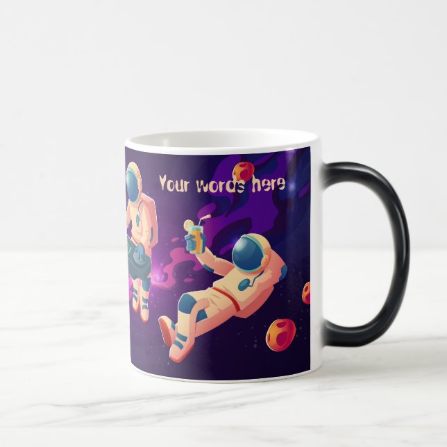Create Your Own Astronauts in Space Magic Mug (Right)
