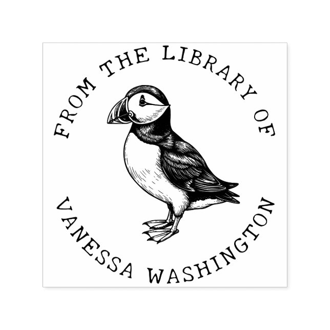 Create Your Own Atlantic Puffin From the Library Self-inking Stamp (Design)