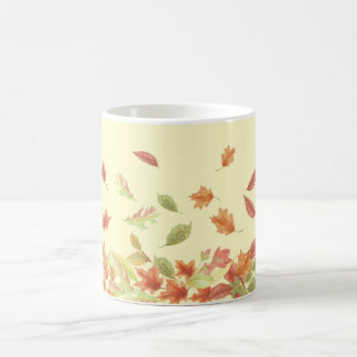 Create Your Own Autumn Falling Leaves Coffee Mug