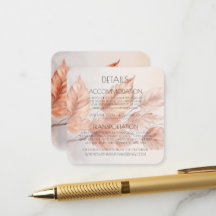 Create Your Own Autumn Leaves Wedding Details