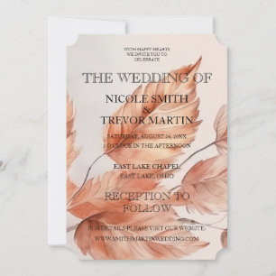 Create Your Own Autumn Leaves Wedding Invitation