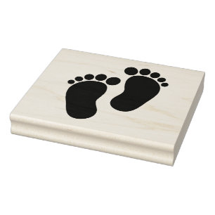 Create Your Own Baby Foot Prints Rubber Stamp